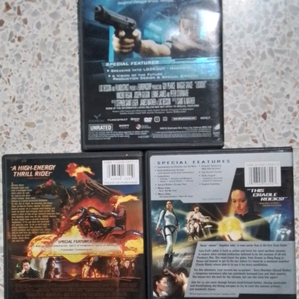 Lockout, Ghost Rider & Tomb Rader DVDs - Picture 2 of 2